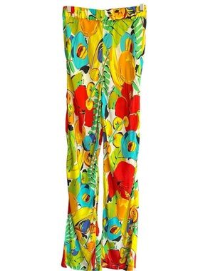 Simon Miller Veda Fruit Print Wide Leg Pants, Size S